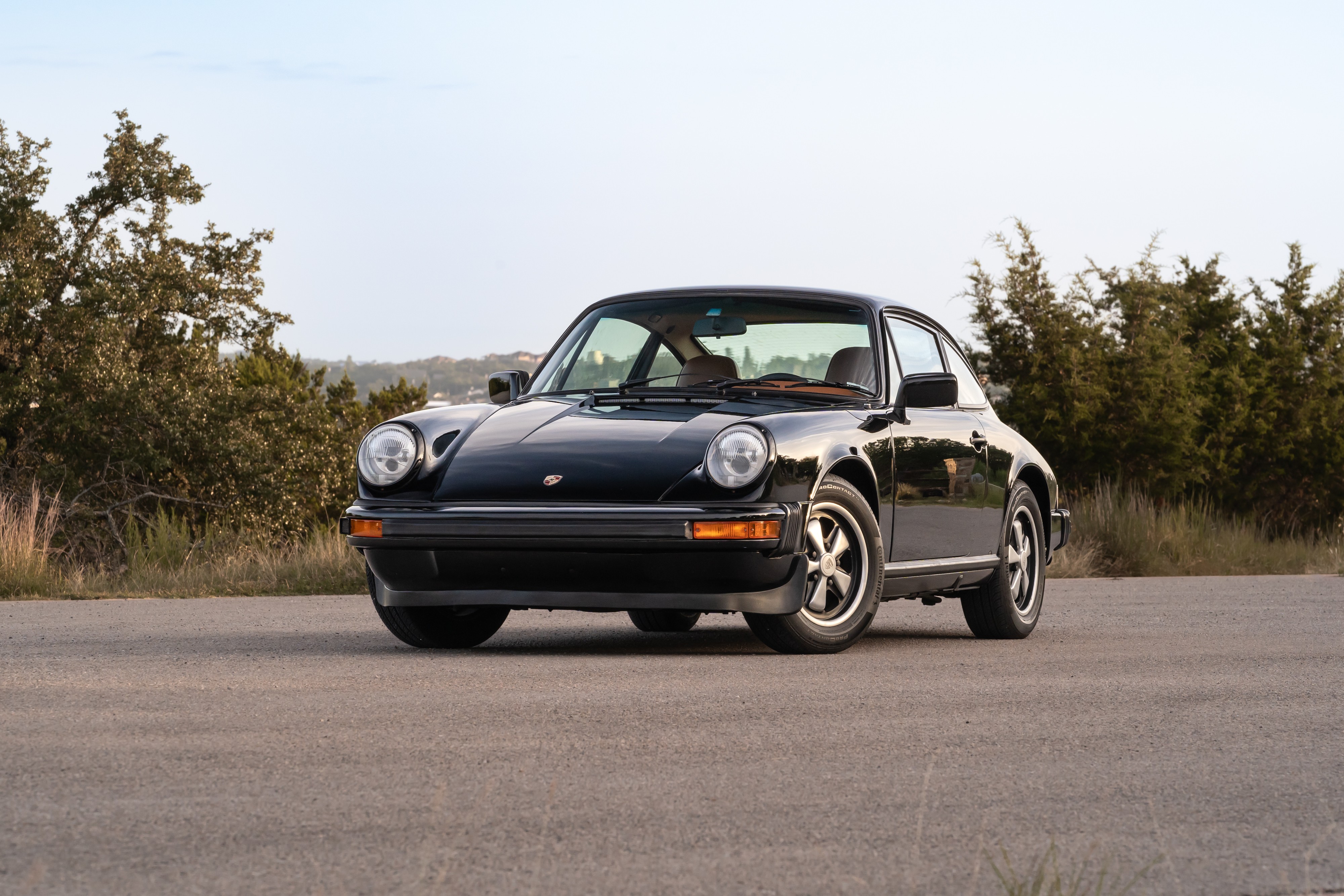 1976 Porsche 911S Sportomatic in Black on Cinnamon.