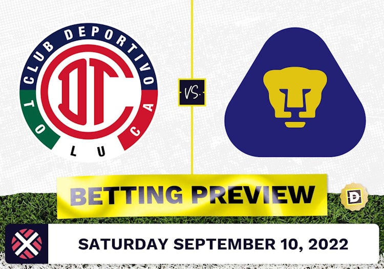 Toluca vs. Pumas UNAM Prediction and Odds - Sep 10, 2022