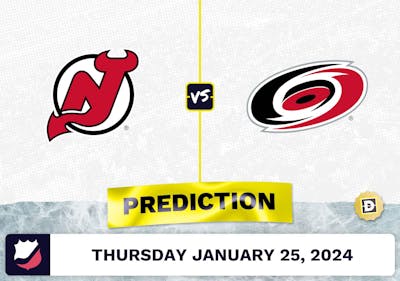 New Jersey Devils vs. Carolina Hurricanes Prediction, Odds, NHL Picks [1/25/2024]