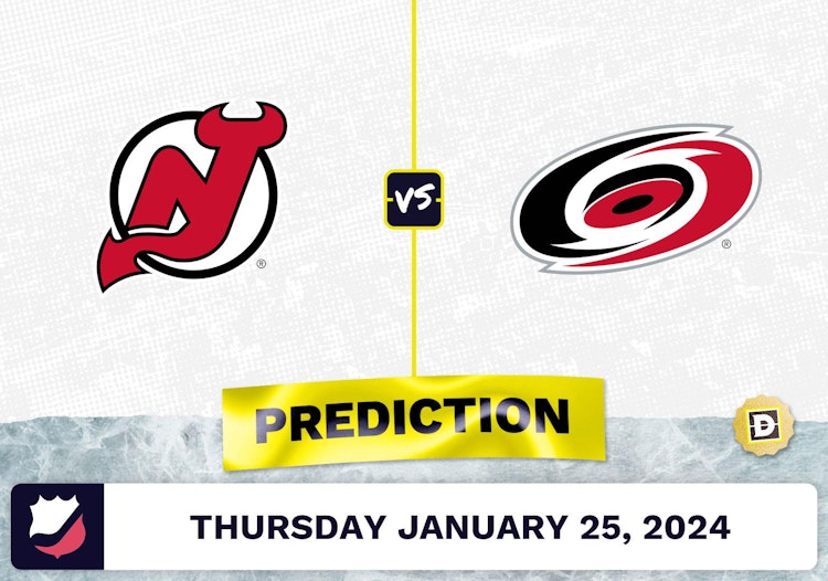 New Jersey Devils vs. Carolina Hurricanes Prediction, Odds, NHL Picks [1/25/2024]