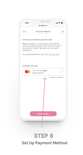 How to create an auction Step 8