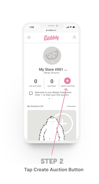 How to create an auction Step 2