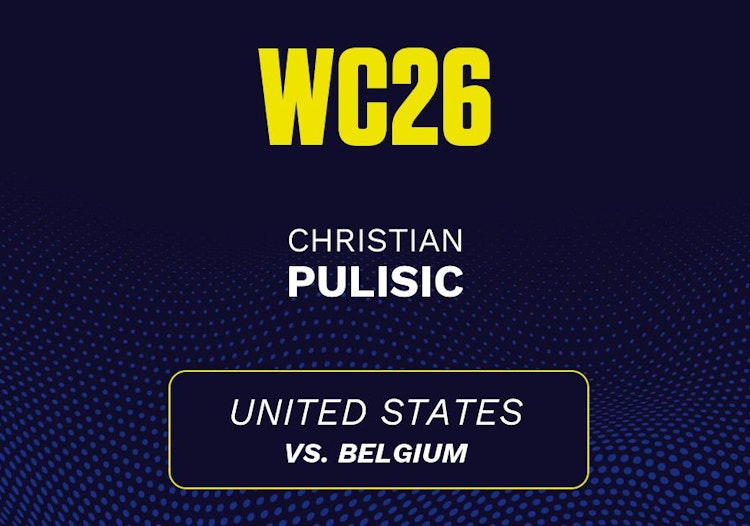 Christian Pulisic projected stats for Monday, July 6, 2026.