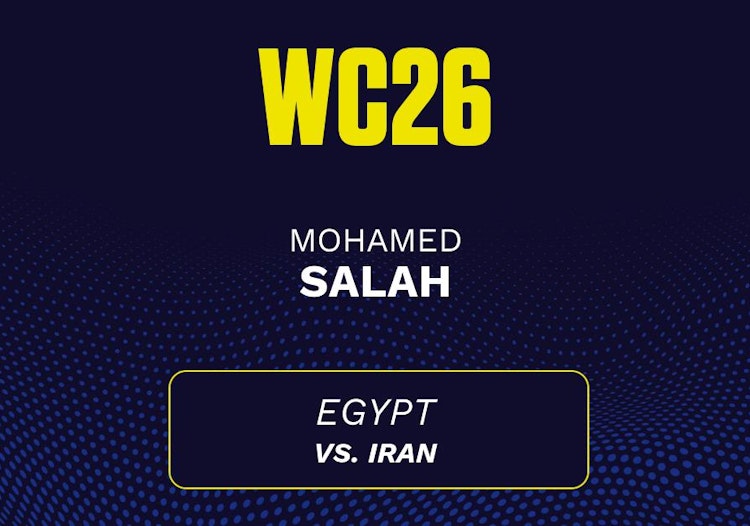 Mohamed Salah projected stats for Friday, June 26, 2026.
