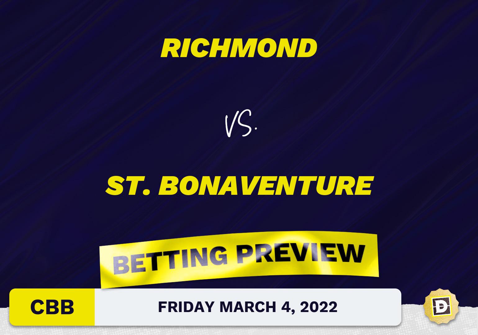 Richmond vs. St. Bonaventure CBB Predictions and Odds - Mar 4, 2022
