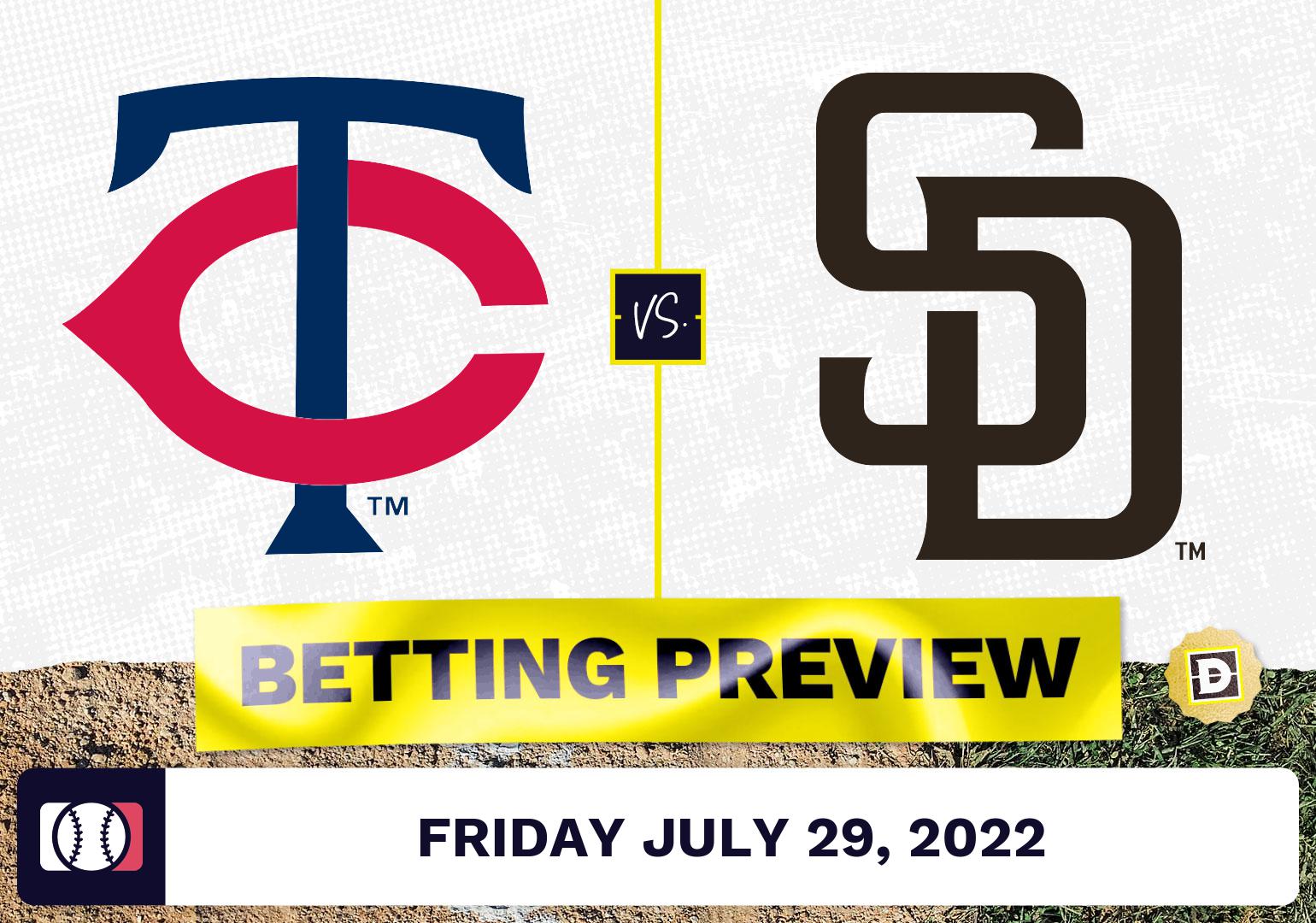 Twins vs. Padres Prediction and Odds - Jul 29, 2022