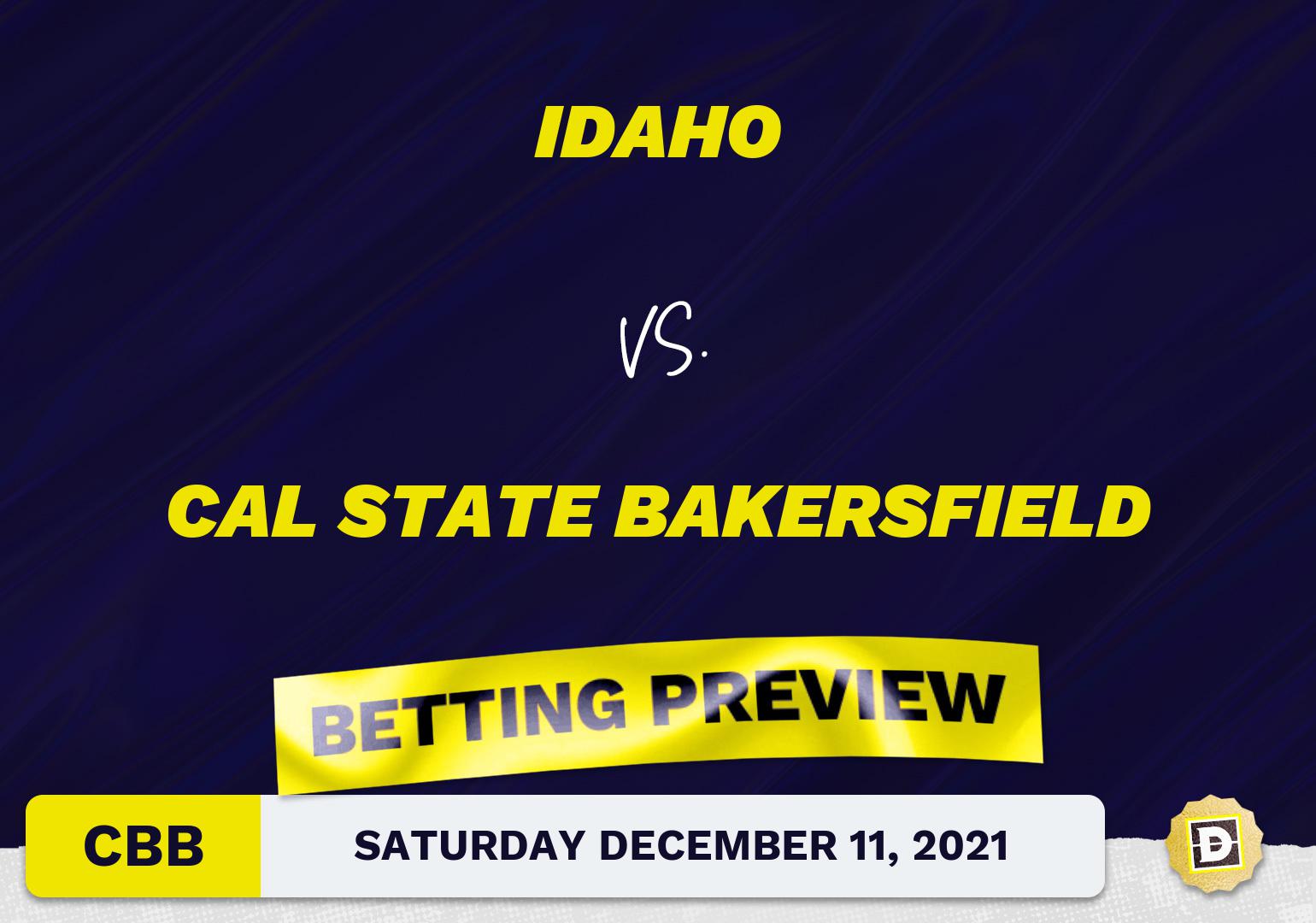 Idaho vs. Cal State Bakersfield CBB Predictions and Odds - Dec 11, 2021