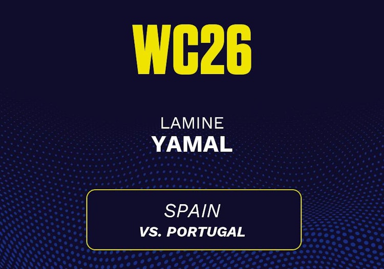 Lamine Yamal projected stats for Monday, July 6, 2026.