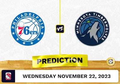 76ers vs. Timberwolves Prediction and Odds - November 22, 2023