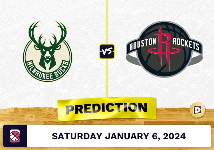 Milwaukee Bucks vs. Houston Rockets Prediction, Odds, NBA Picks  [1/6/2024]