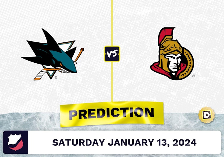 San Jose Sharks vs. Ottawa Senators Prediction, Odds, NHL Picks [1/13/2024]