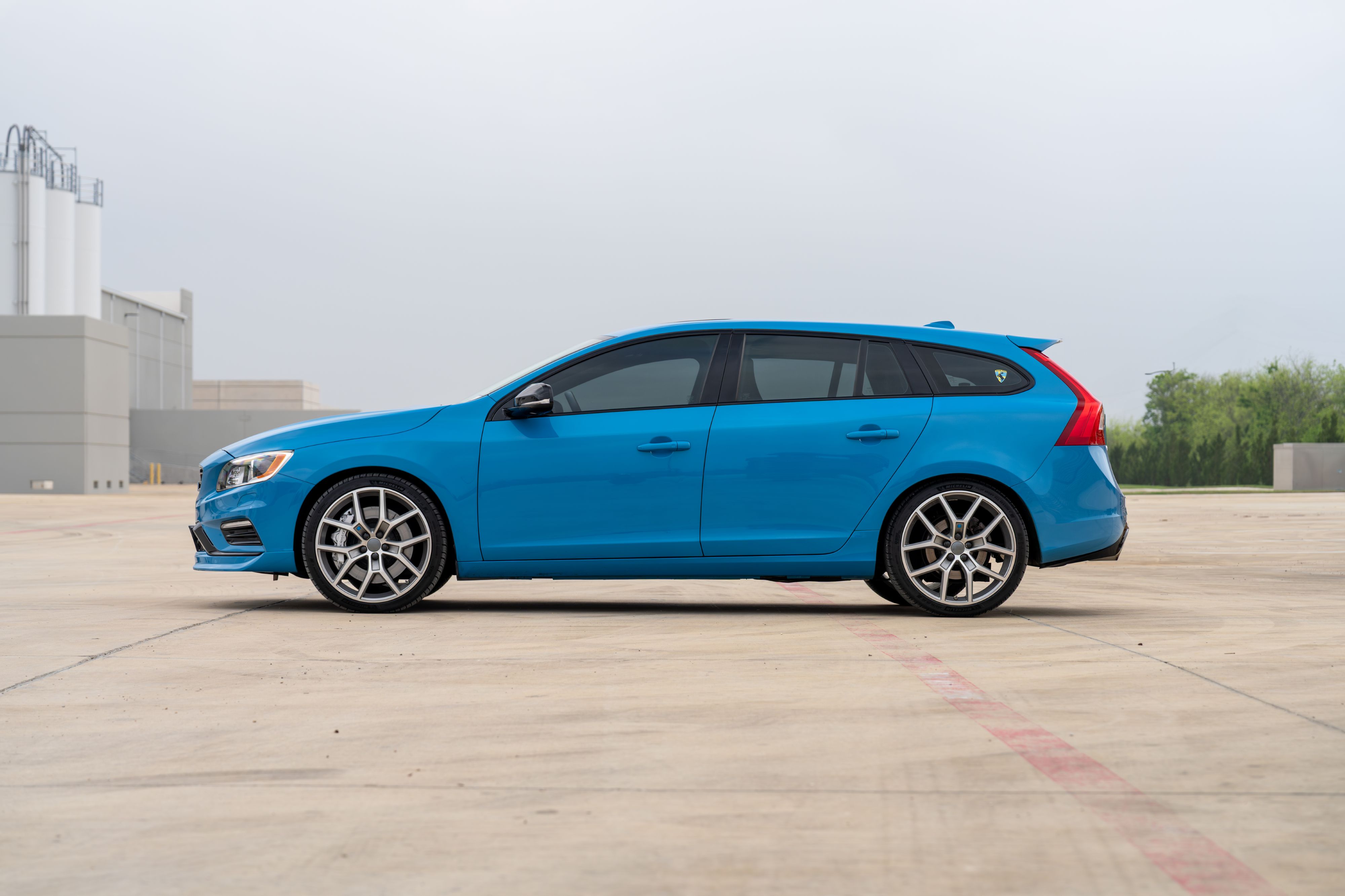 2015 Volvo V60 Polestar in Rebel Blue with a Black interior.