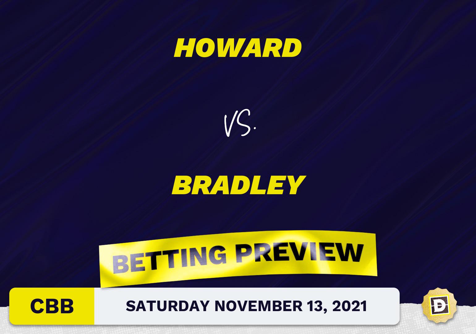 Howard vs. Bradley CBB Predictions and Odds - Nov 13, 2021