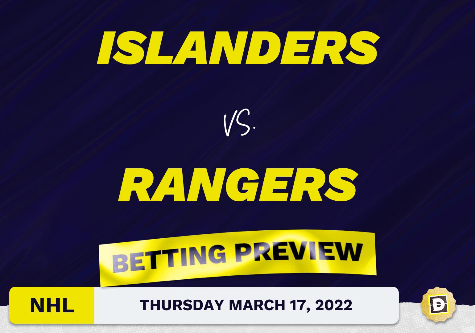 Islanders vs. Rangers Predictions and Odds - Mar 17, 2022