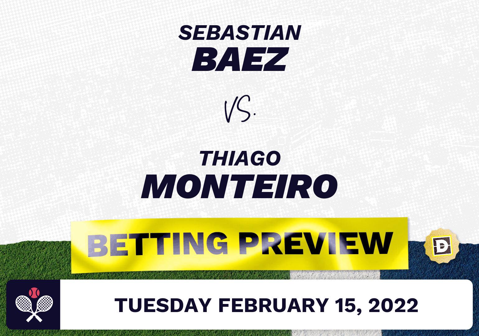Sebastian Baez vs. Thiago Monteiro Predictions - Feb 15, 2022