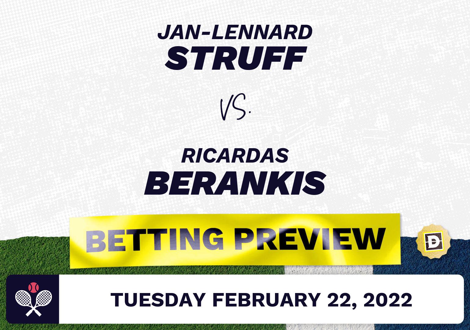 Jan-Lennard Struff vs. Ricardas Berankis Predictions - Feb 22, 2022