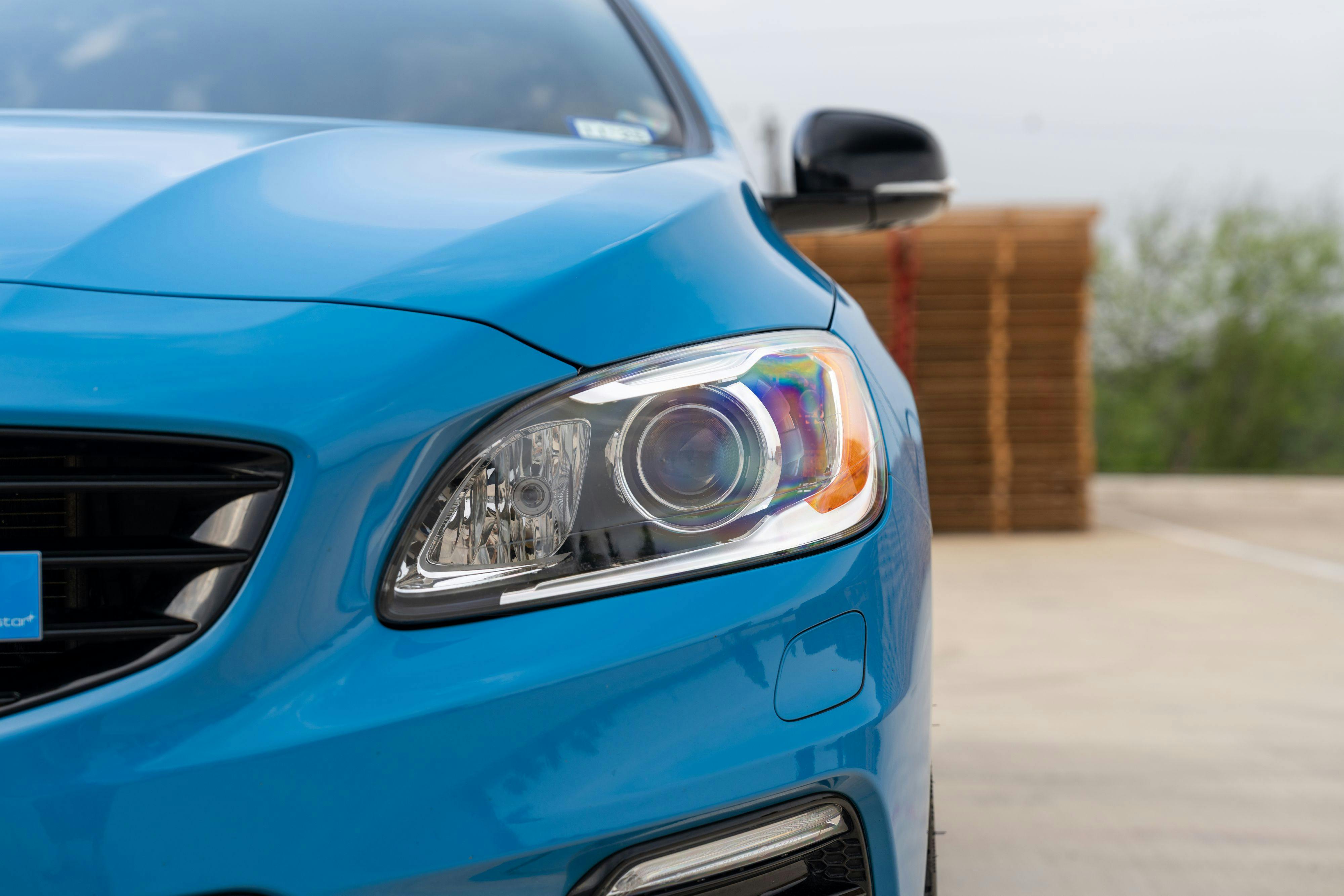 2015 Volvo V60 Polestar in Rebel Blue with a Black interior.