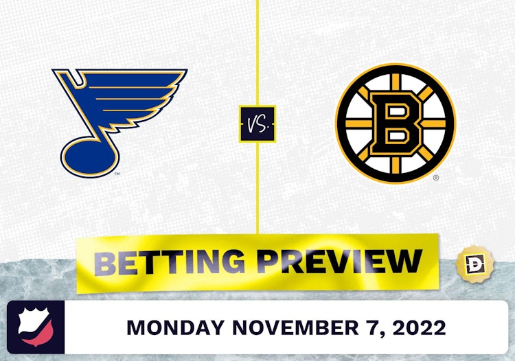 Blues vs. Bruins Prediction and Odds - Nov 7, 2022