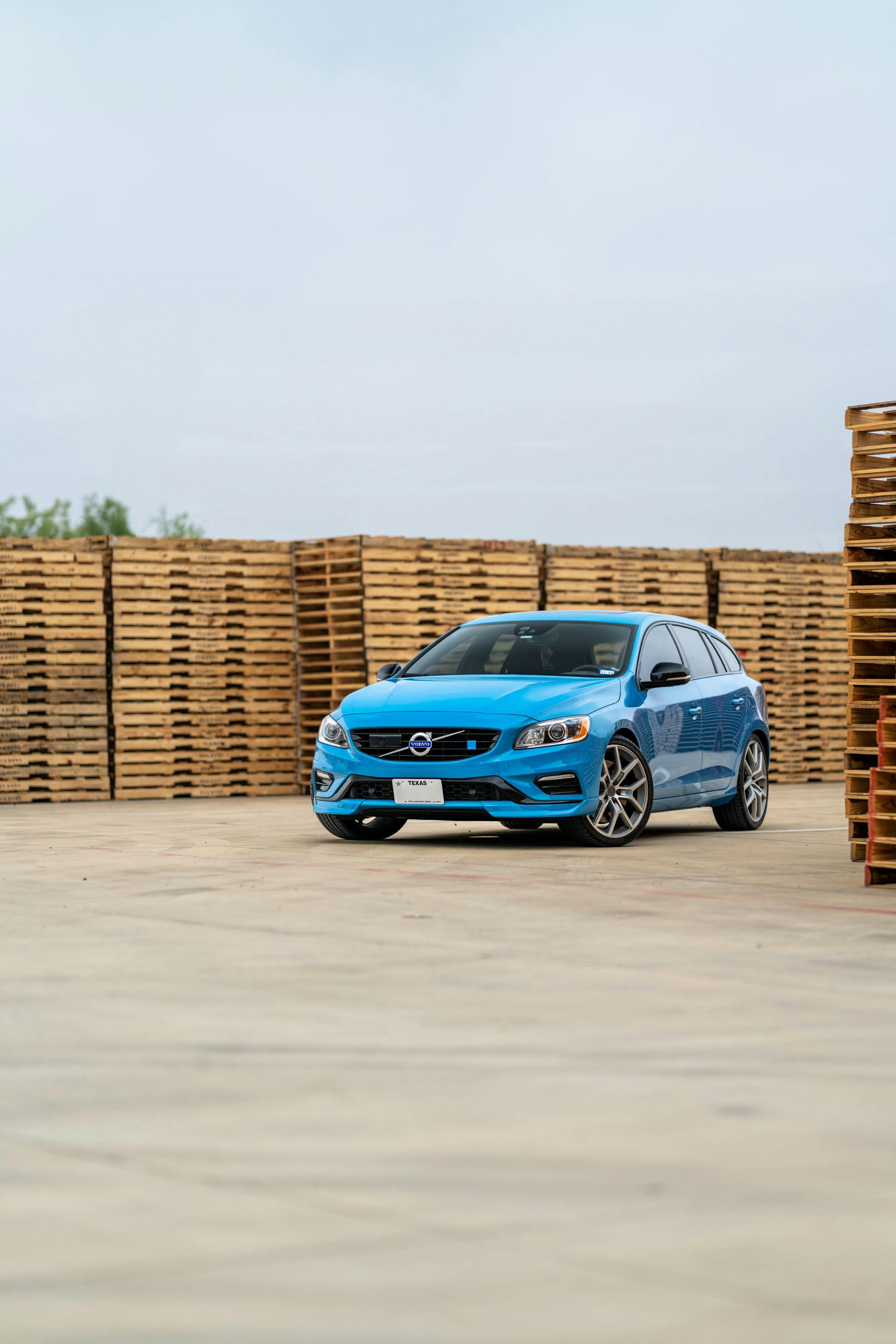 2015 Volvo V60 Polestar in Rebel Blue with a Black interior.