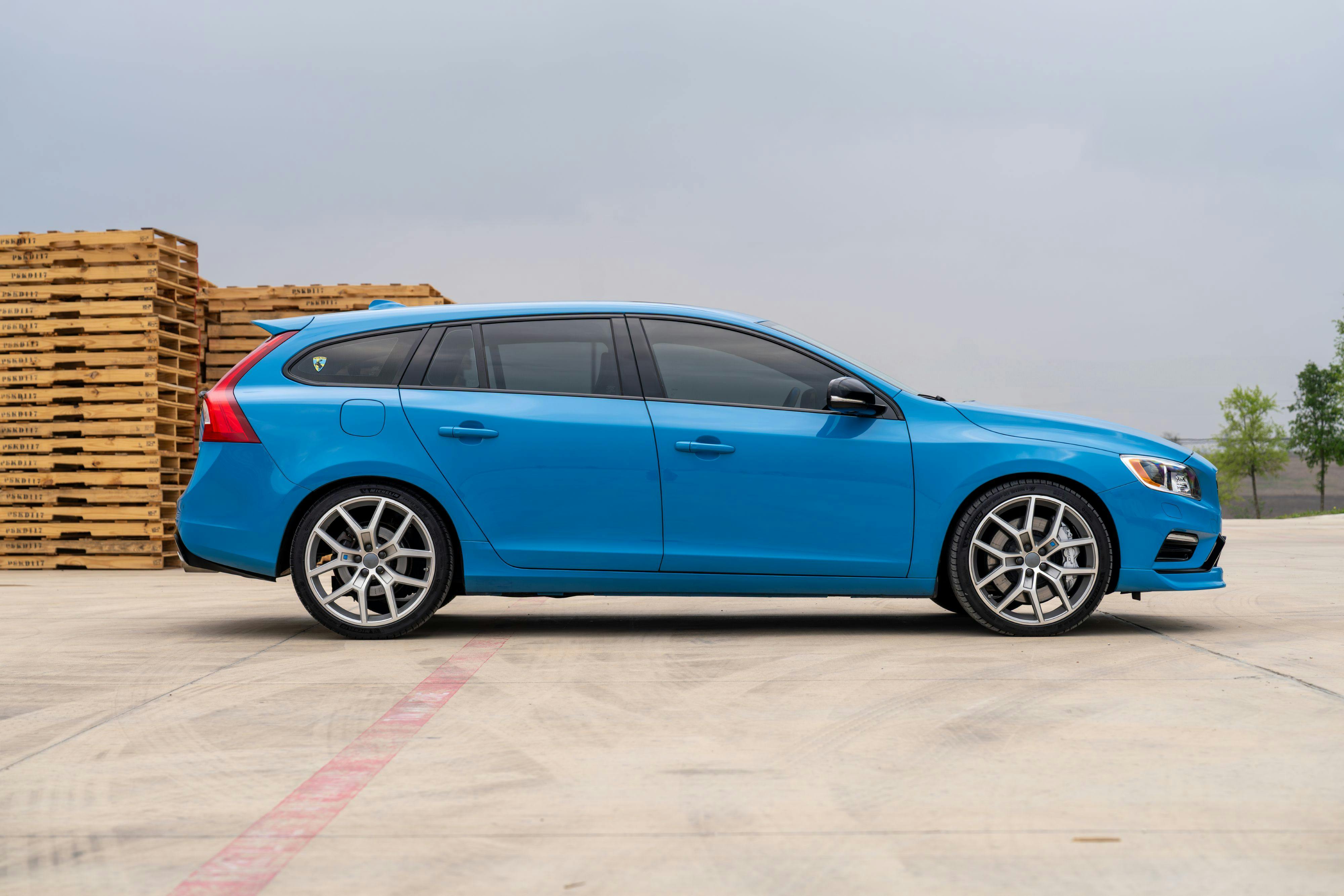 2015 Volvo V60 Polestar in Rebel Blue with a Black interior.