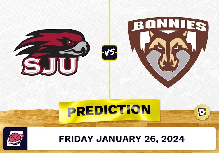 Saint Joseph's (PA) vs. St. Bonaventure Prediction, Odds, College Basketball Picks [1/26/2024]