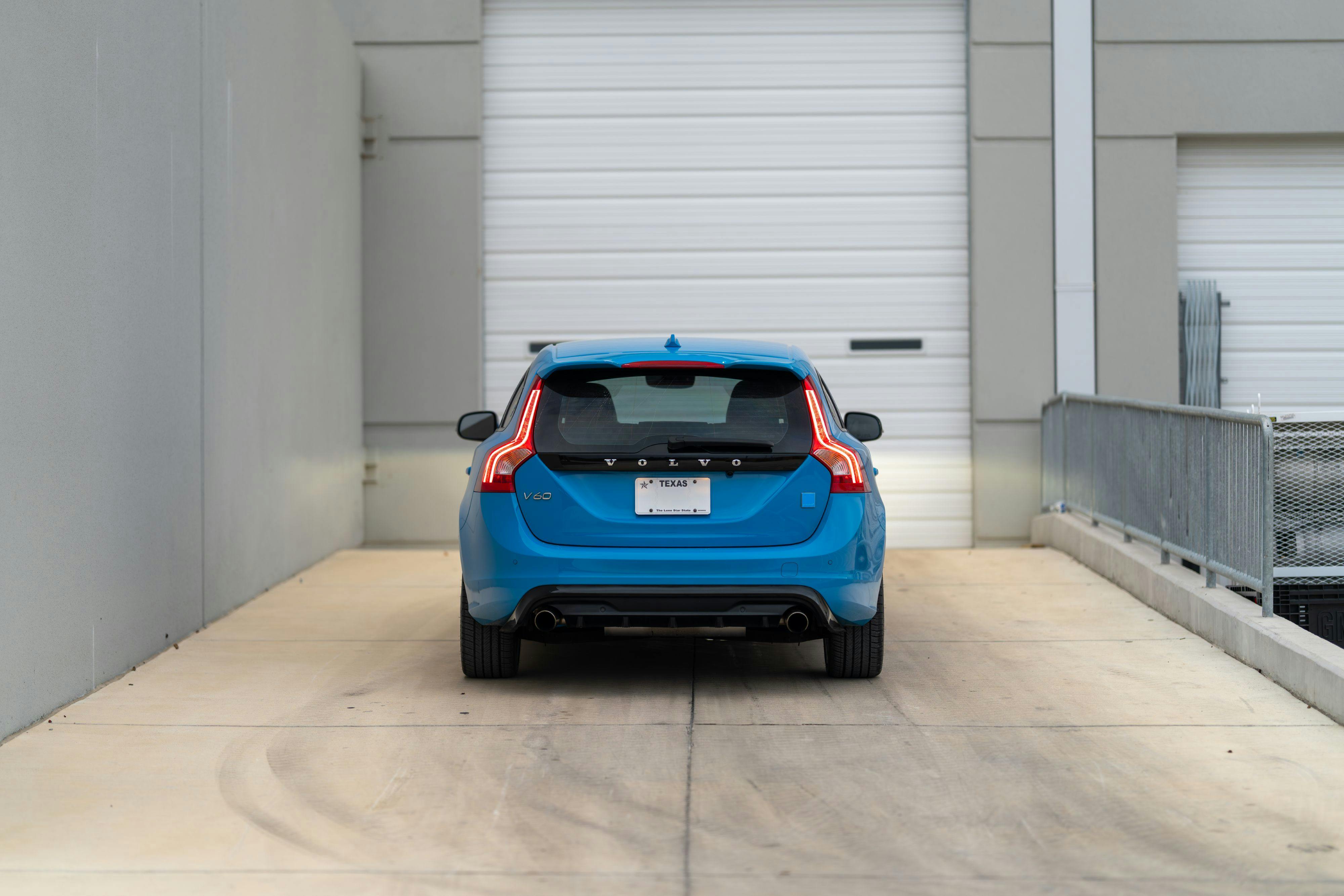 2015 Volvo V60 Polestar in Rebel Blue with a Black interior.