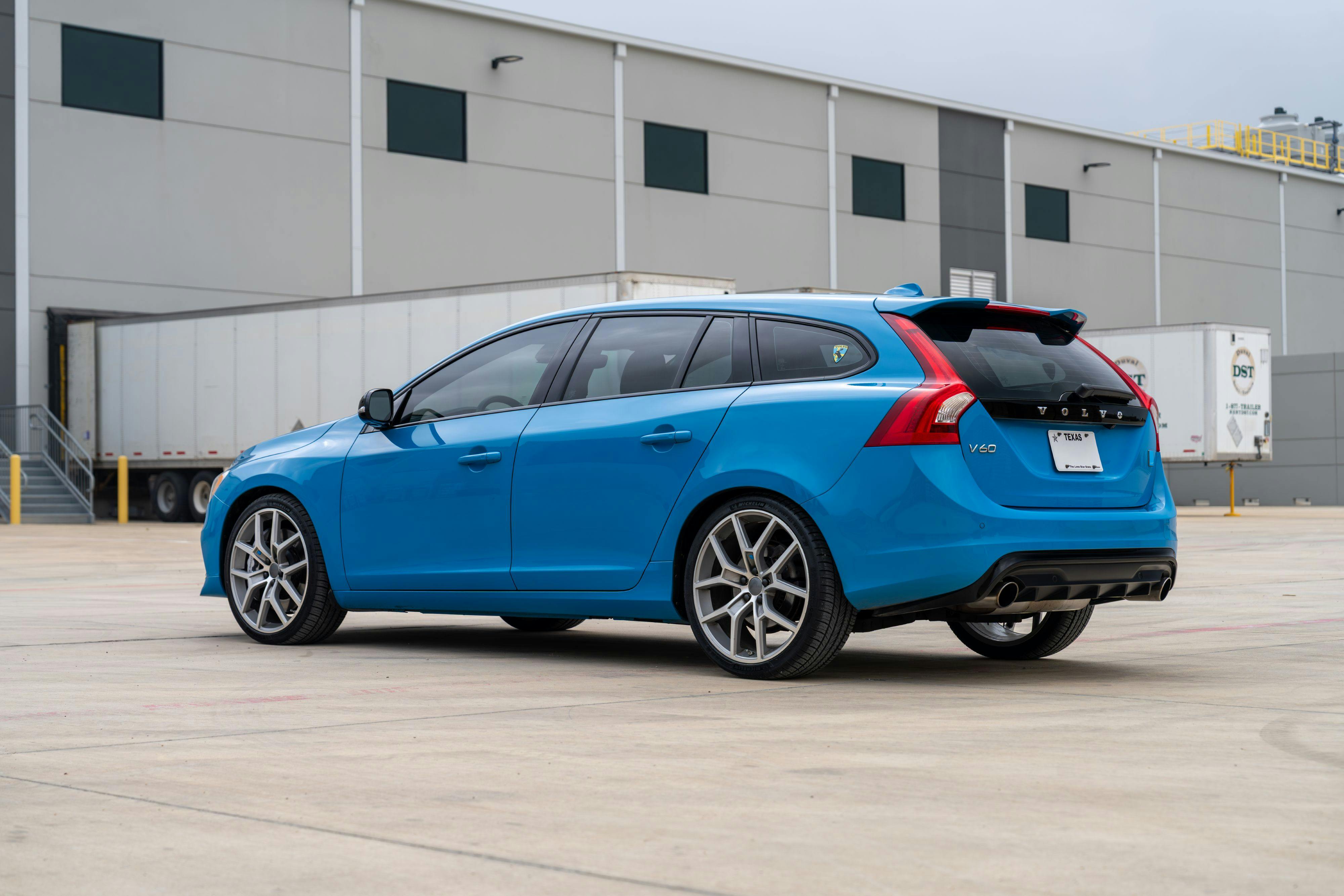 2015 Volvo V60 Polestar in Rebel Blue with a Black interior.
