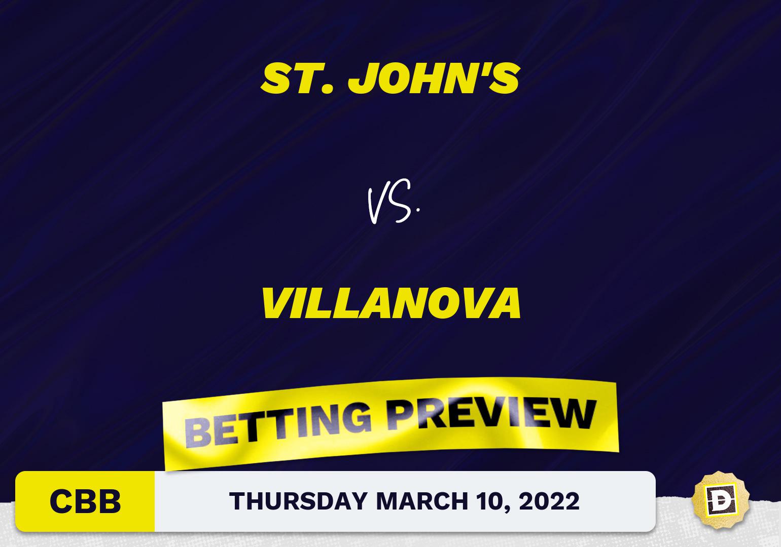 St. John's vs. Villanova CBB Predictions and Odds - Mar 10, 2022