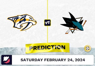 Nashville Predators vs. San Jose Sharks Prediction, Odds, NHL Picks [2/24/2024]