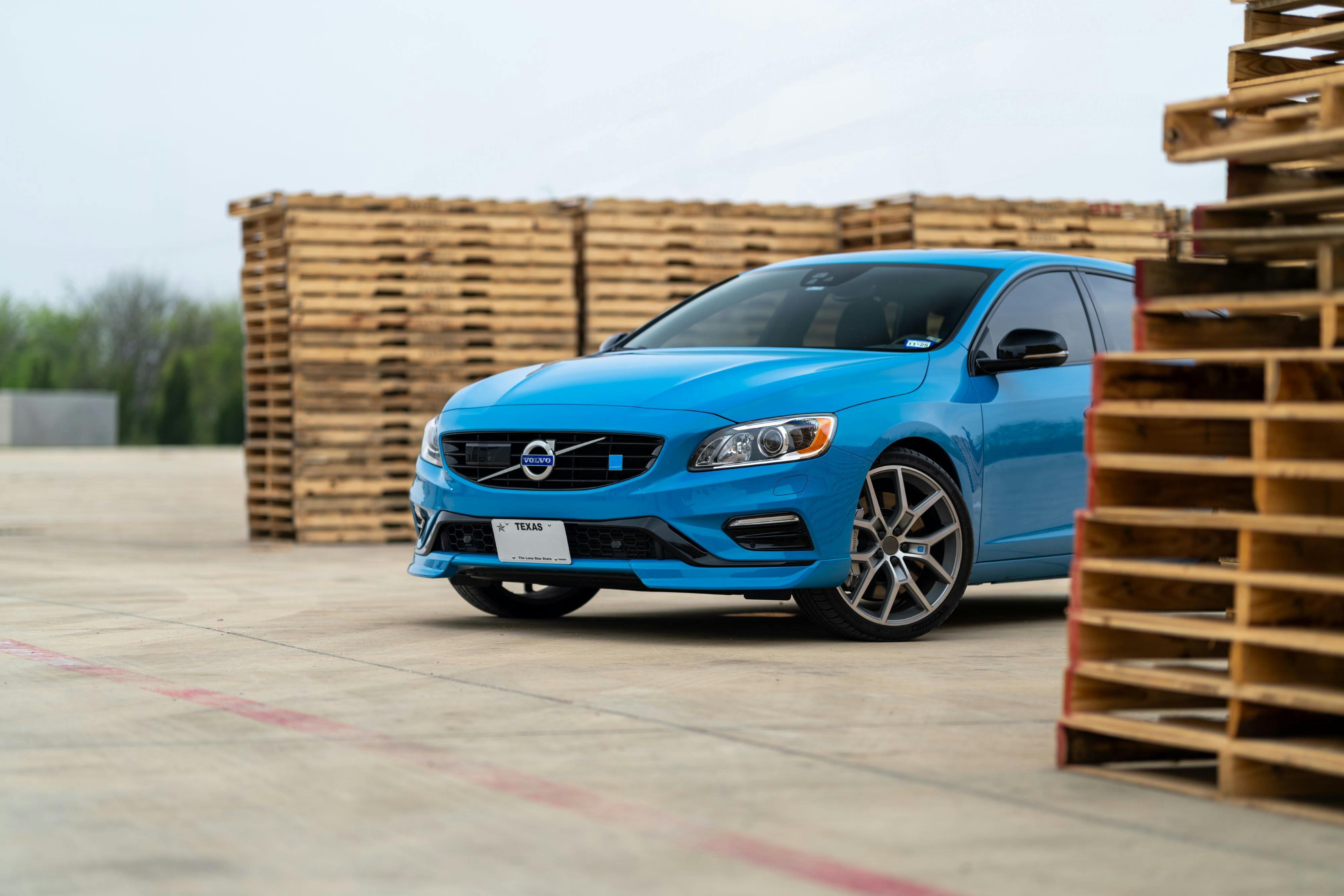 2015 Volvo V60 Polestar in Rebel Blue with a Black interior.