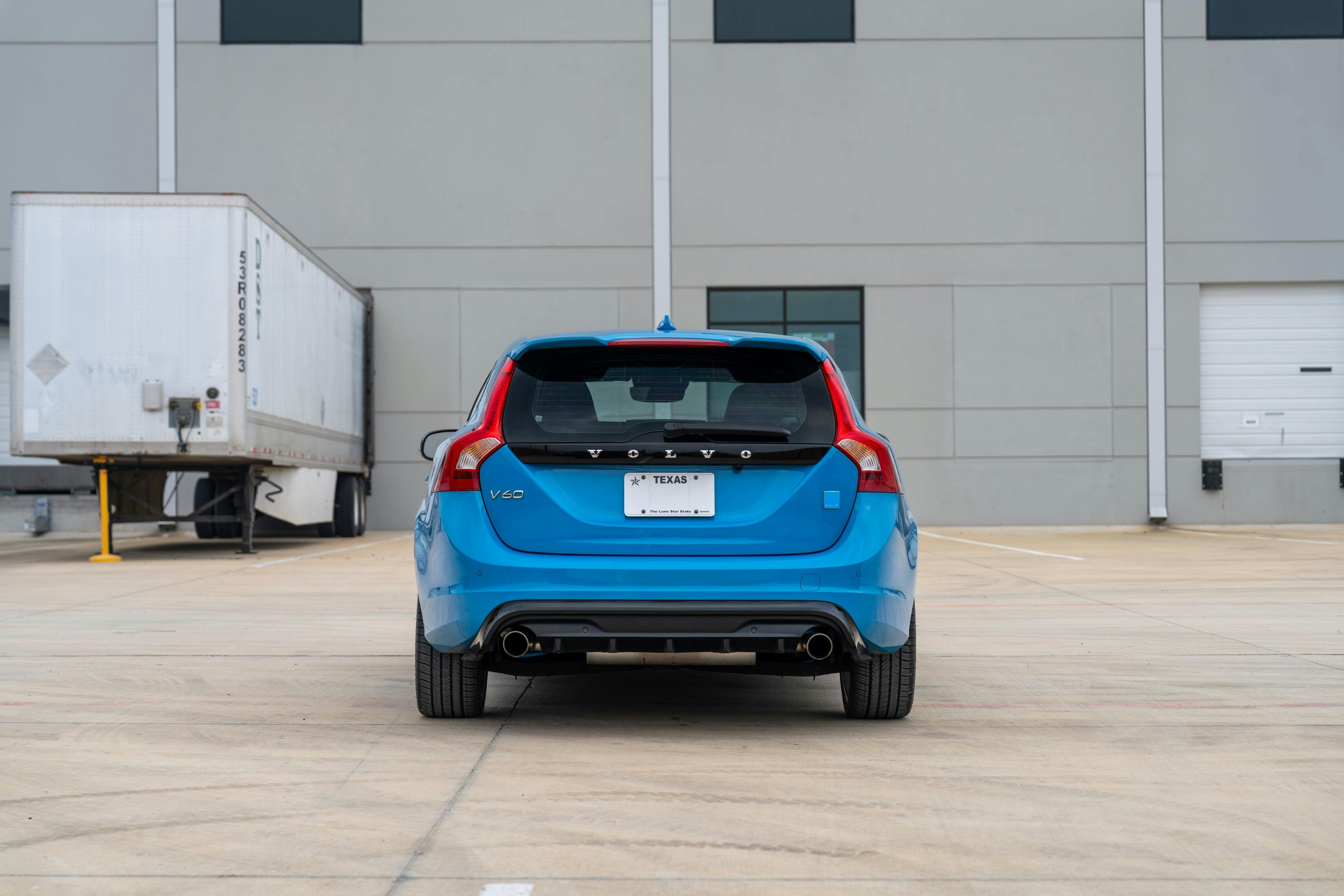 2015 Volvo V60 Polestar in Rebel Blue with a Black interior.