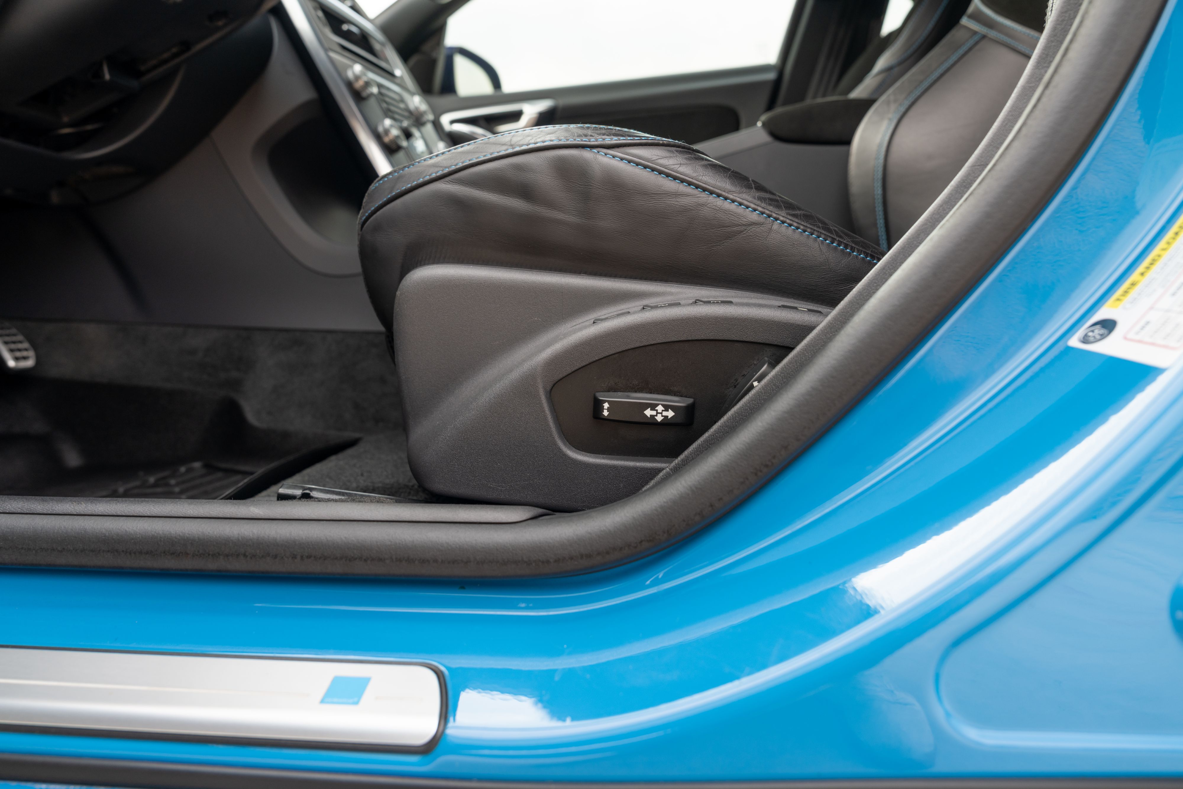 2015 Volvo V60 Polestar in Rebel Blue with a Black interior.