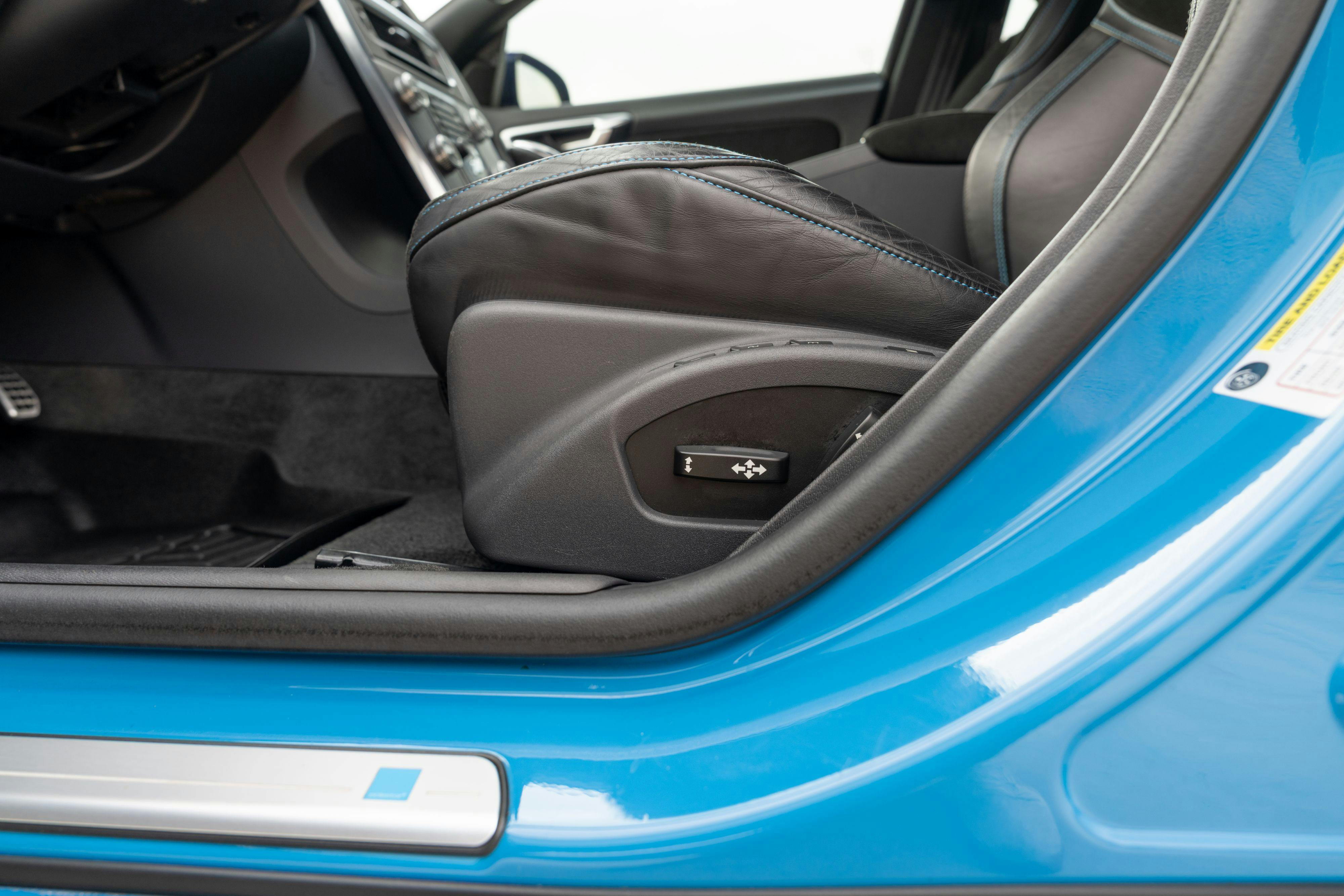 2015 Volvo V60 Polestar in Rebel Blue with a Black interior.