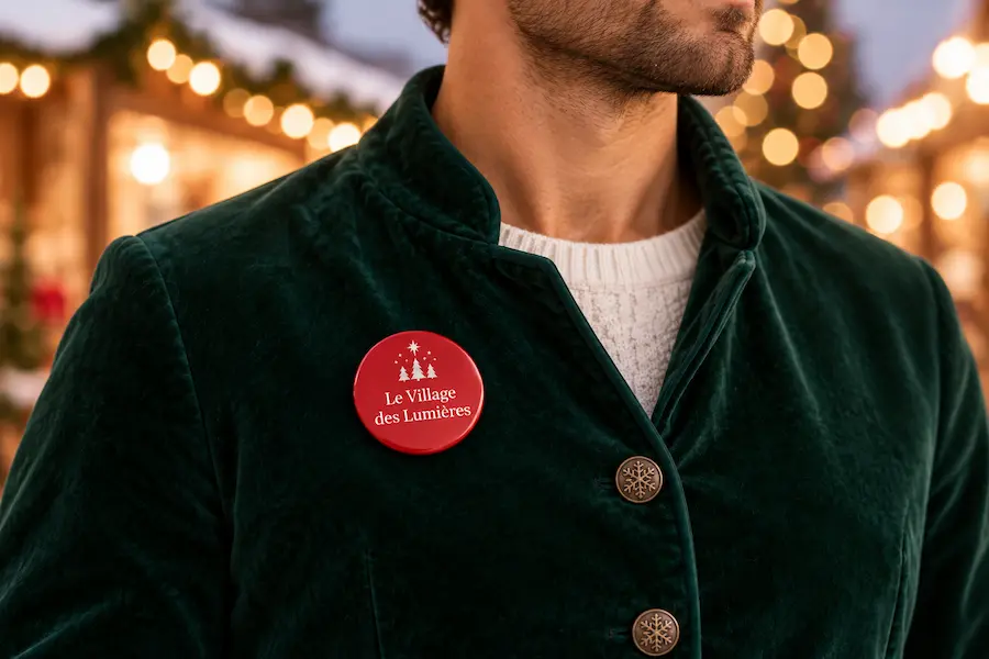 Badge à épingle personnalisé fabriqué en France - impression personnalisée