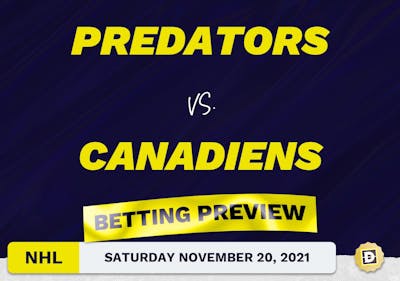 Predators vs. Canadiens Predictions and Odds - Nov 20, 2021
