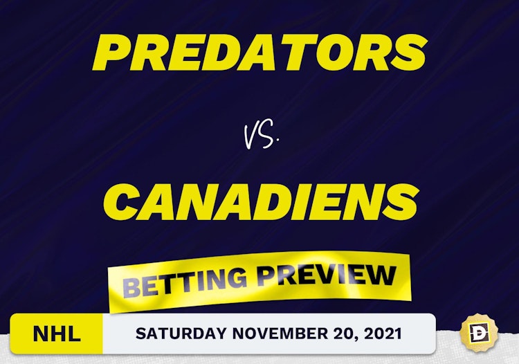 Predators vs. Canadiens Predictions and Odds - Nov 20, 2021