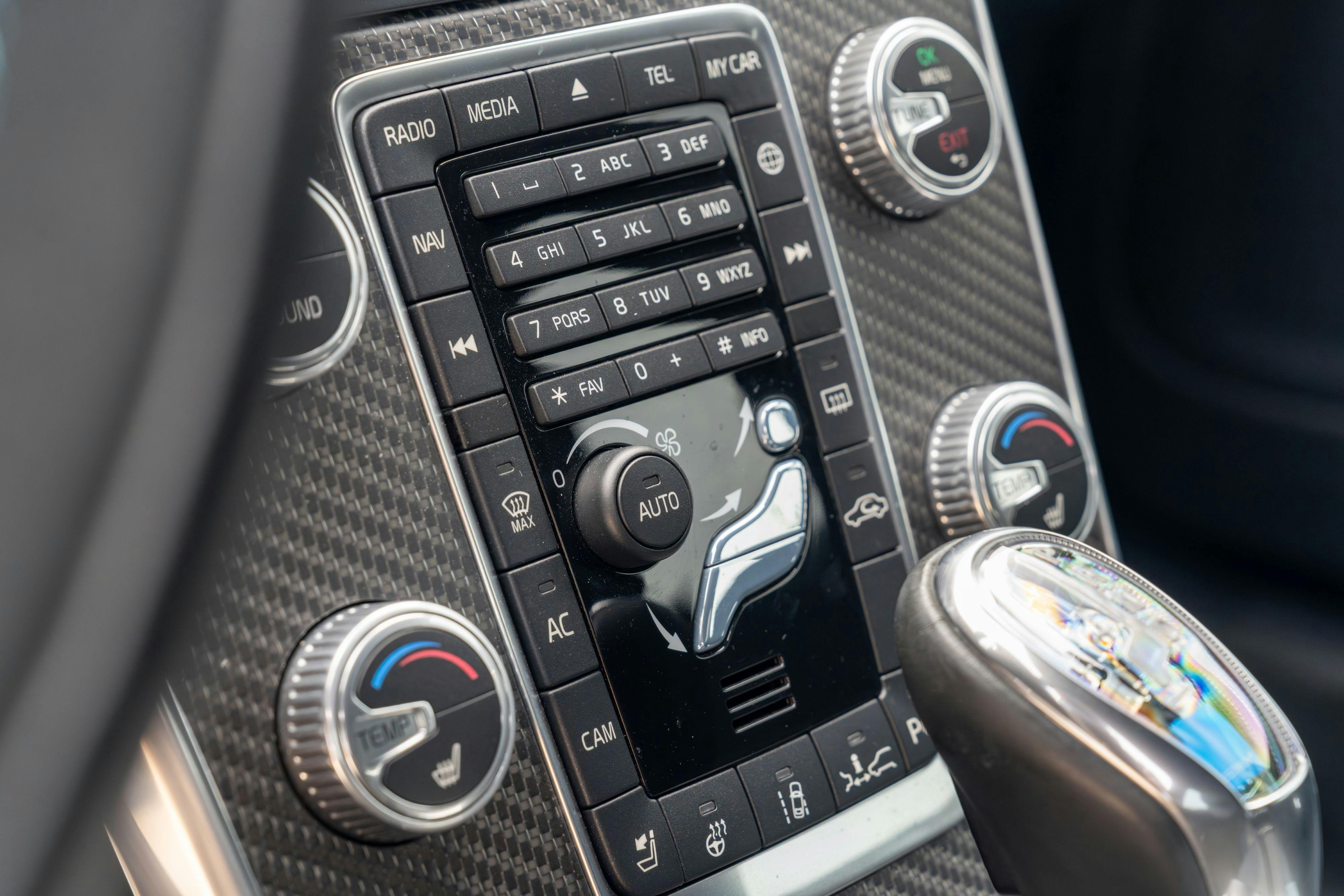 2015 Volvo V60 Polestar interior in Rebel Blue on Black.