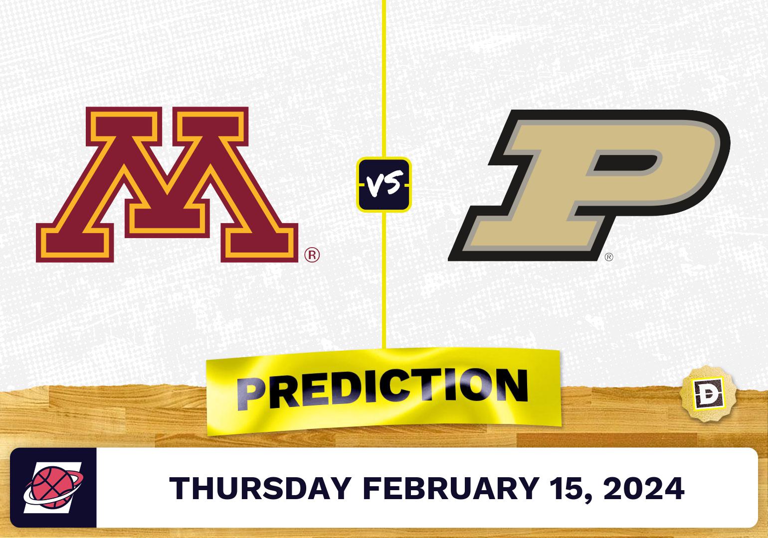 Minnesota vs. Purdue Prediction by Proven Computer Model [2/15/2024]