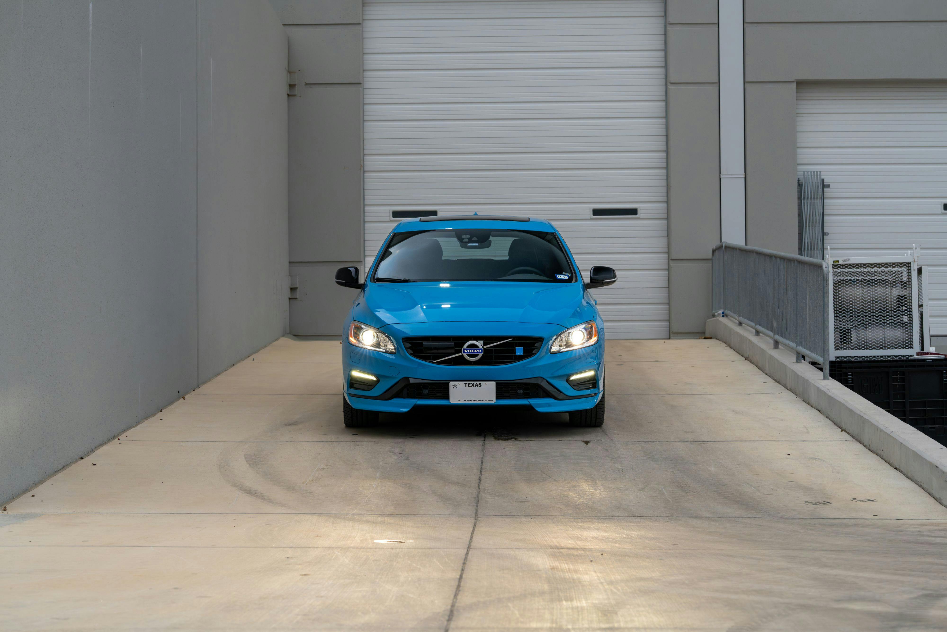 2015 Volvo V60 Polestar in Rebel Blue with a Black interior.