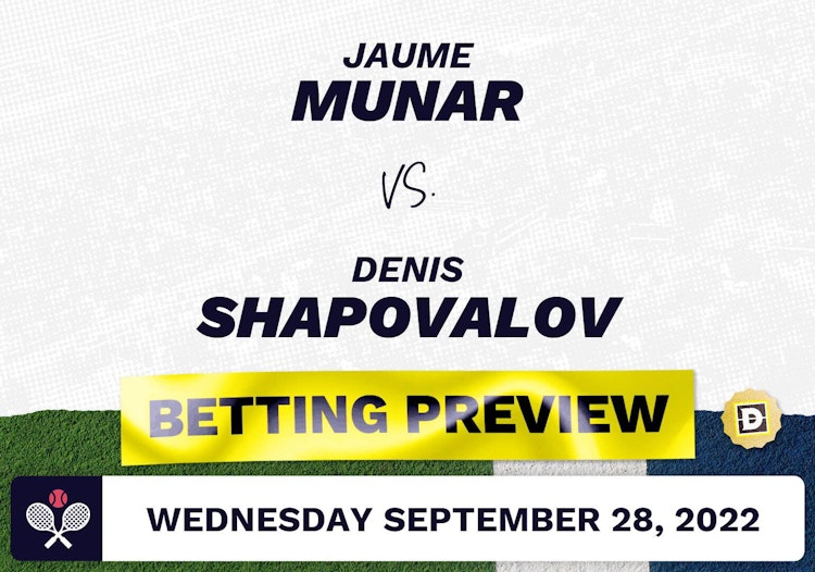 Jaume Munar vs. Denis Shapovalov Predictions - Sep 28, 2022