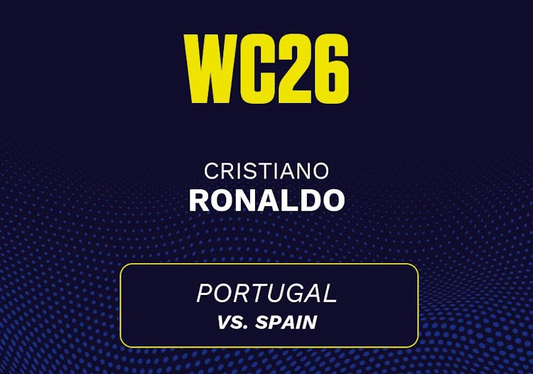 Cristiano Ronaldo projected stats for Monday, July 6, 2026.