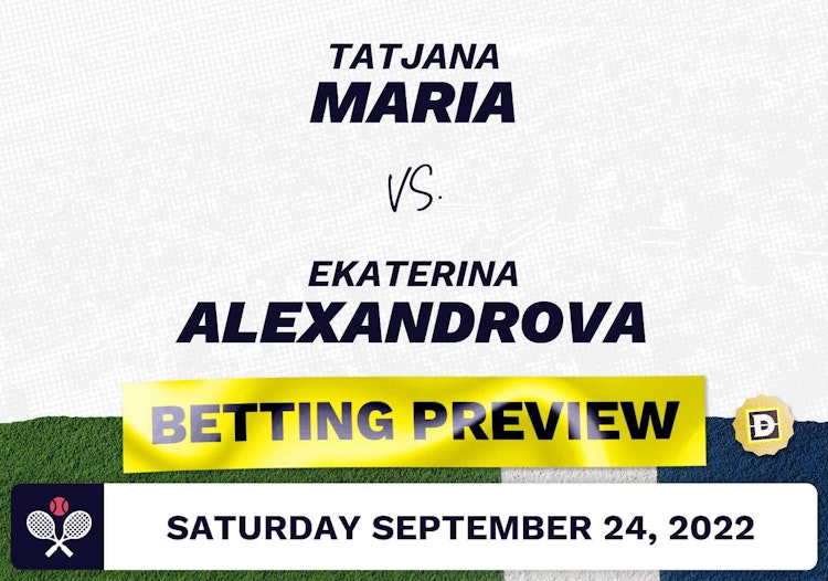 Tatjana Maria vs. Ekaterina Alexandrova Predictions - Sep 24, 2022