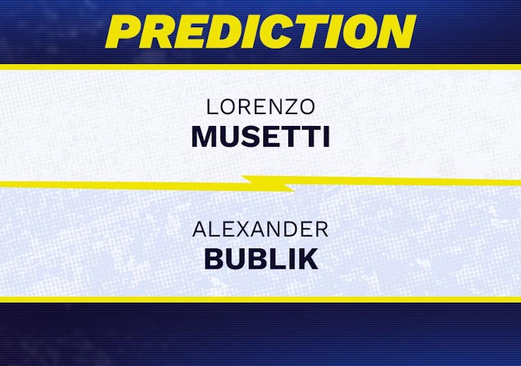 Lorenzo Musetti vs Alexander Bublik Tennis Prediction.