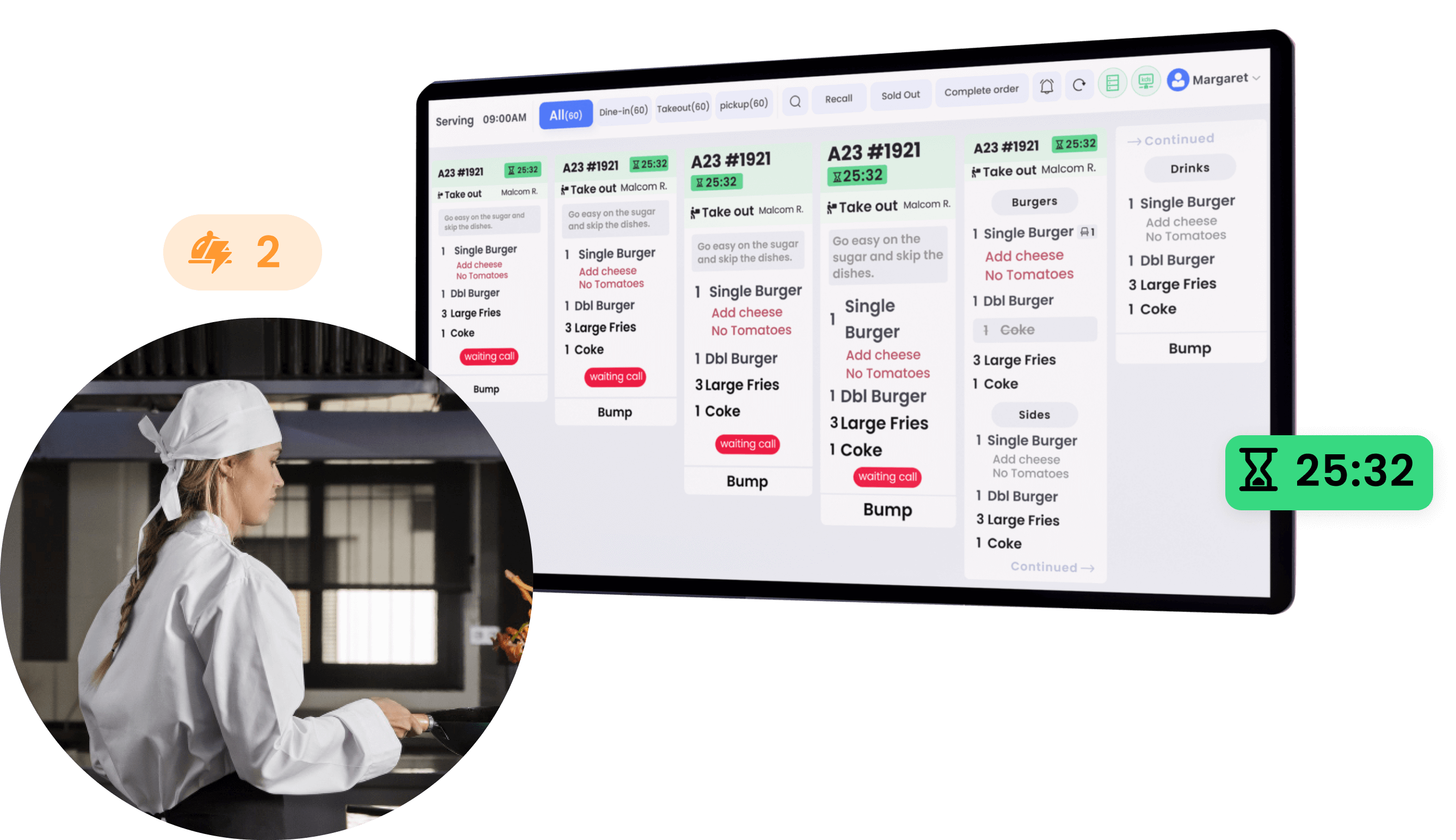 POS system on tablet