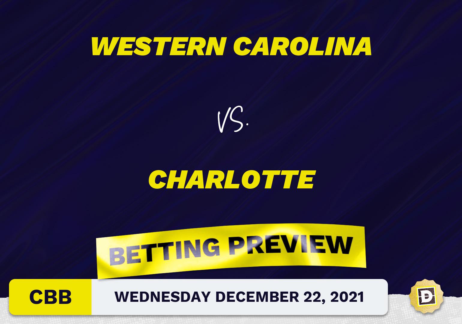 Western Carolina vs. Charlotte CBB Predictions and Odds - Dec 22, 2021