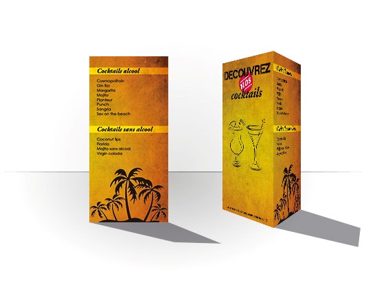 PLV triptyque de comptoir PLV triptyque de comptoir