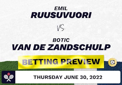 Emil Ruusuvuori vs. Botic Van de Zandschulp Predictions - Jun 30, 2022