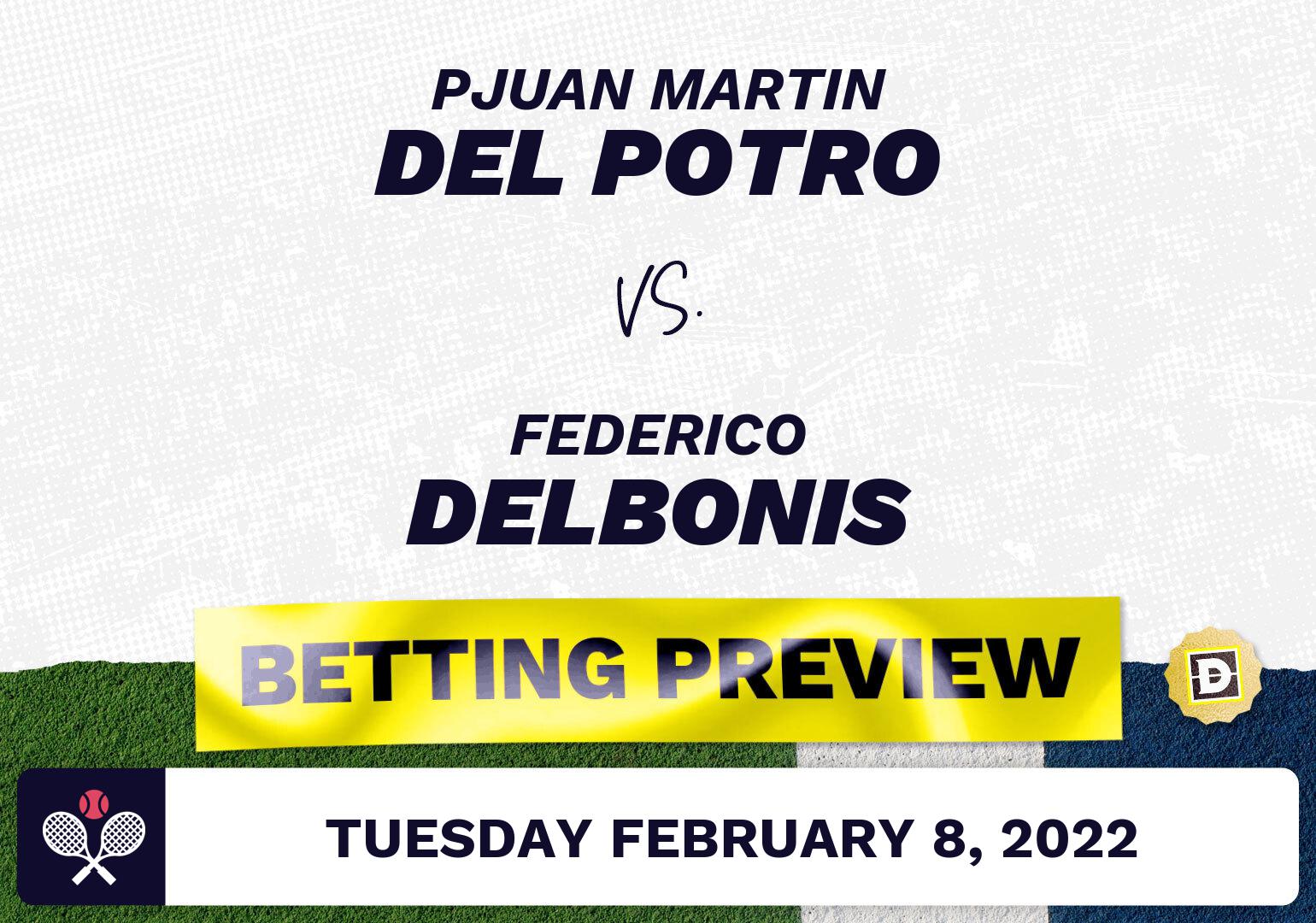 Juan Martin Del Potro vs. Federico Delbonis Predictions - Feb 8, 2022