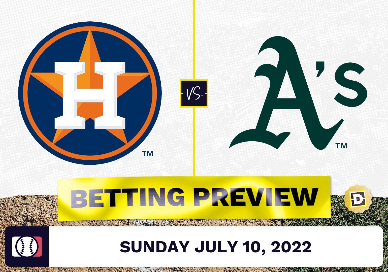 Astros vs. Athletics Prediction and Odds - Jul 10, 2022
