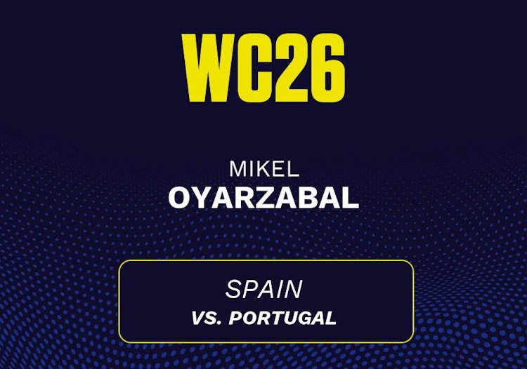 Mikel Oyarzabal projected stats for Monday, July 6, 2026.